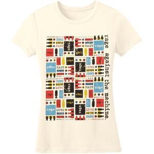 Rage Against the Machine RATM Bomb Collage Shirt Juniors L & XL NIP